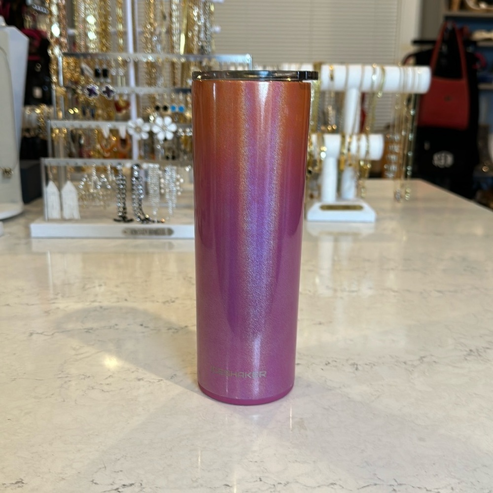 Ice Shakers pink and orange ombré 16oz tumbler